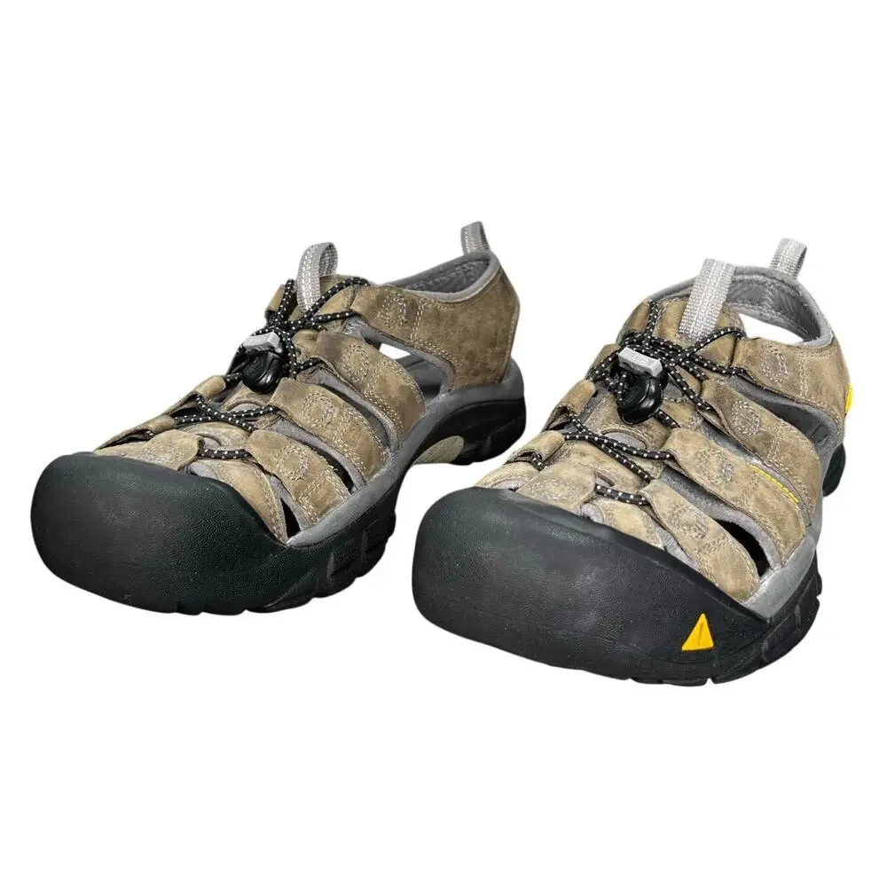 Keen Men’s Newport H2 Brown Leather Trail Hiking Sandals Size US 9